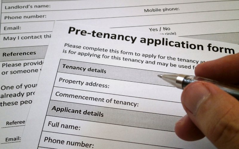 A pre-tenancy application form filled out by a prospective tenant – Larlyn Property Management