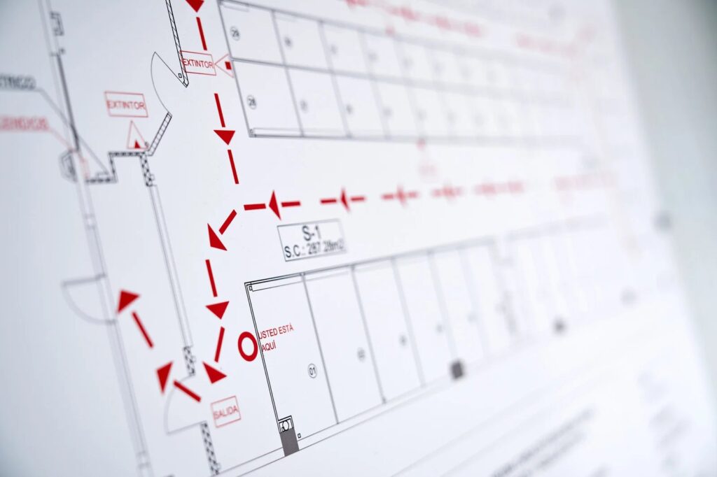 An emergency evacuation route in a condominium building – Larlyn Property Management